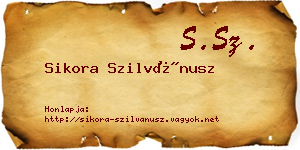 Sikora Szilvánusz névjegykártya